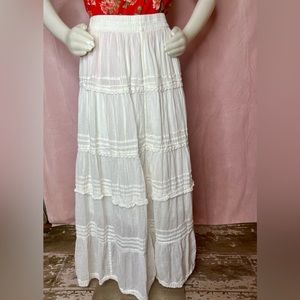 Lightweight maxi cotton skirt